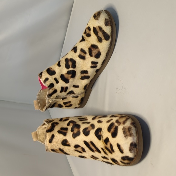Mini Boden Calf Hair Cheetah Print Booties Size 38 - Picture 2 of 13